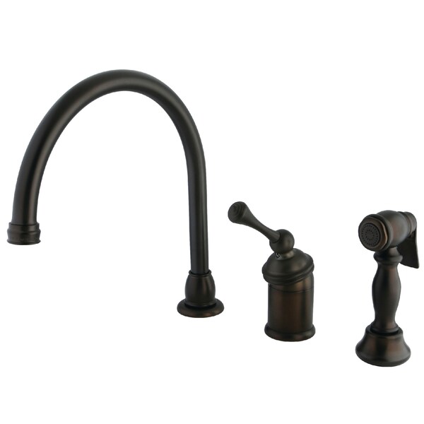 Kingston Brass Widespread Kitchen Faucet, Oil Rubbed Bronze KB3815BLBS - main